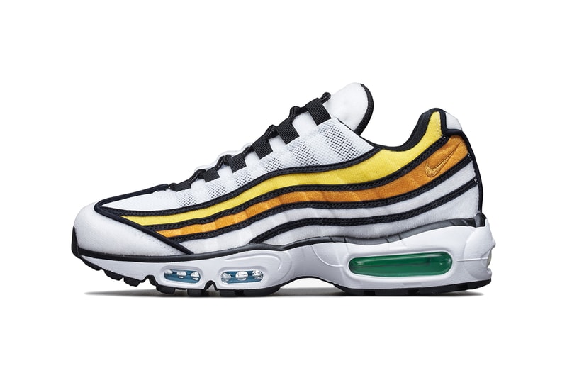 nike air max 95 pollen rise korea exclusive velcro CV0033 127 white black orange yellow blue green release date info photos price