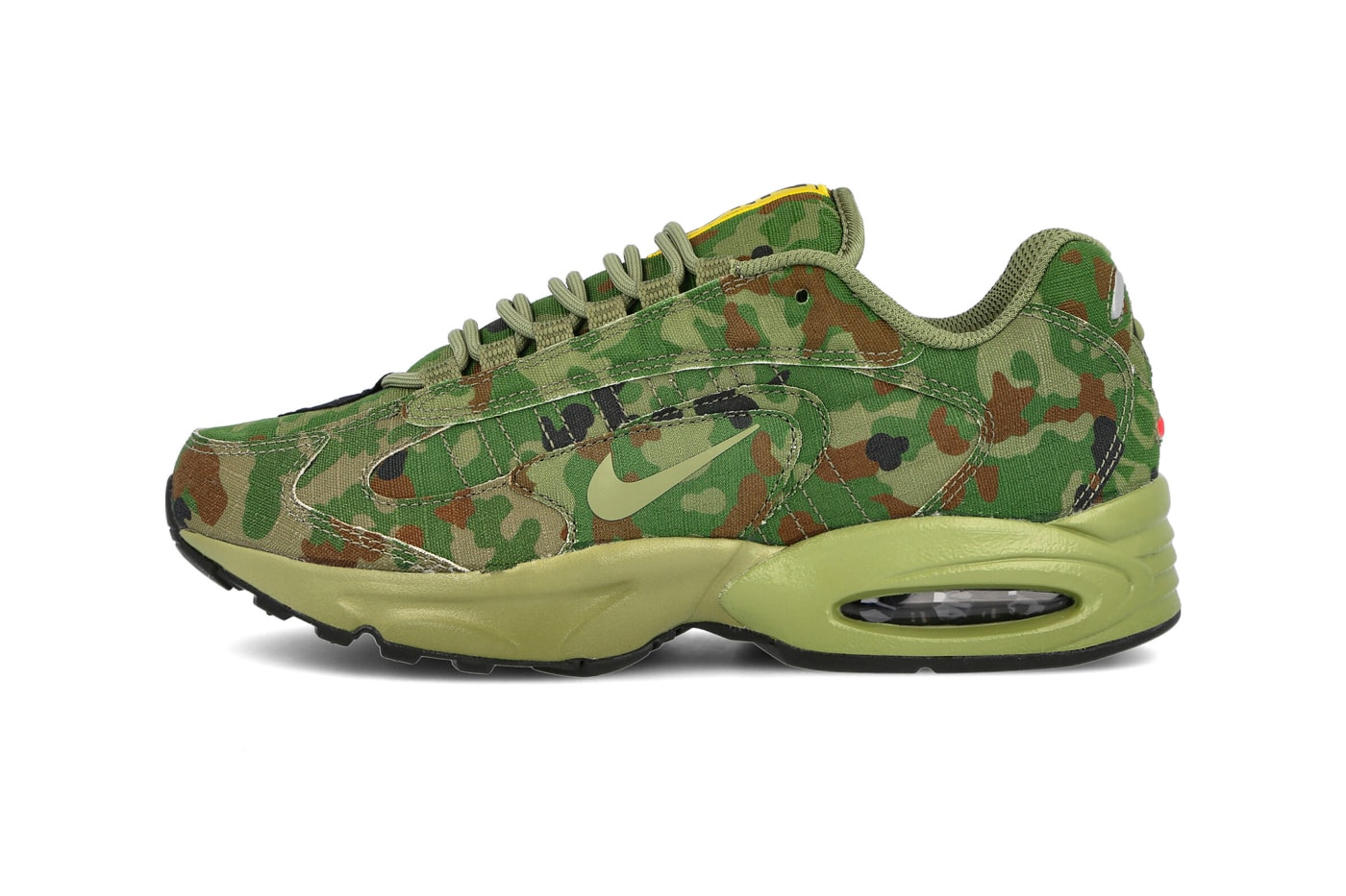 Nike Air Max Triax 96 SP Safari Thermal Green LT Chocolate Black frogskin camo CT5543 300 menswear streetwear shoes sneakers trainers runners spring summer 2020 collection