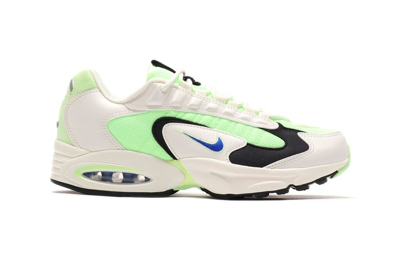 Nike Air Max Triax Barely Volt Racer Blue SAIL BLACK ct1104 700 spring summer 2020 collection menswear streetwear shoes footwear kicks trainers runners marathon sneakers