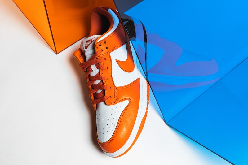 Nike Dunk Low "Kentucky" & "Syracuse" Closer Look Official HYPEBEAST Photography Up Close Footwear Sneakers Release Information Editorial Exclusive OG 1985 College Colors program