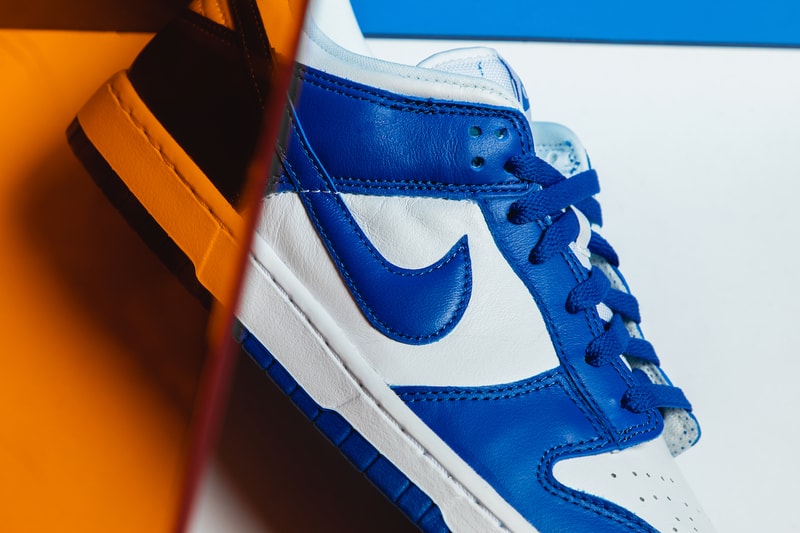 Nike Dunk Low "Kentucky" & "Syracuse" Closer Look Official HYPEBEAST Photography Up Close Footwear Sneakers Release Information Editorial Exclusive OG 1985 College Colors program
