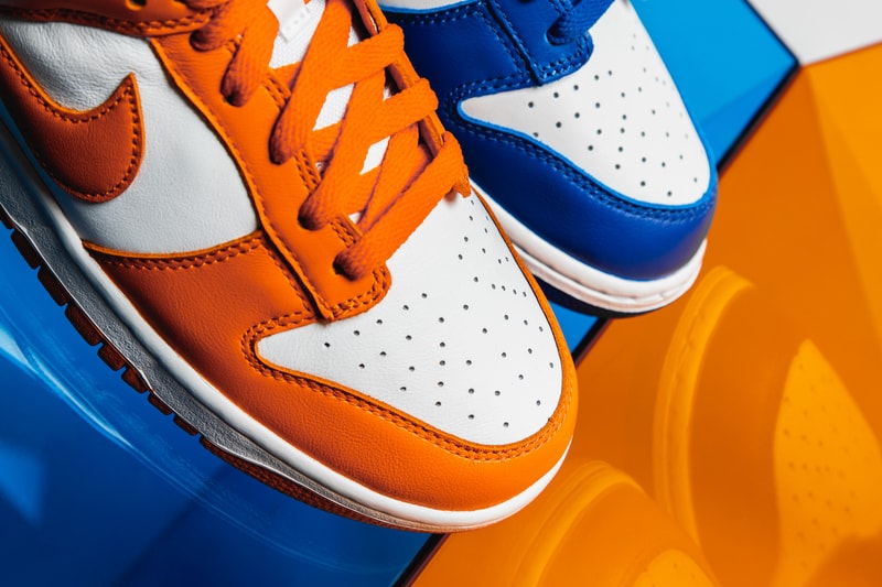 Nike Dunk Low "Kentucky" & "Syracuse" Closer Look Official HYPEBEAST Photography Up Close Footwear Sneakers Release Information Editorial Exclusive OG 1985 College Colors program