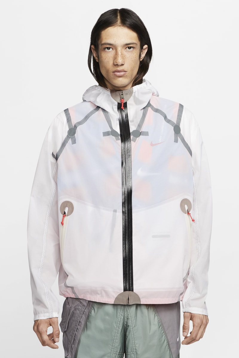nike ispa inflate jacket white black blue orange release date info photos price