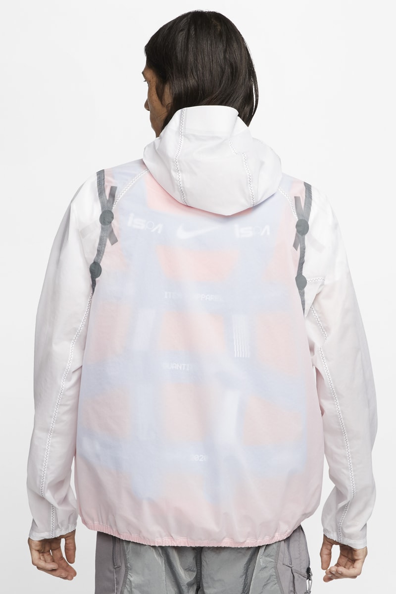 nike ispa inflate jacket white black blue orange release date info photos price