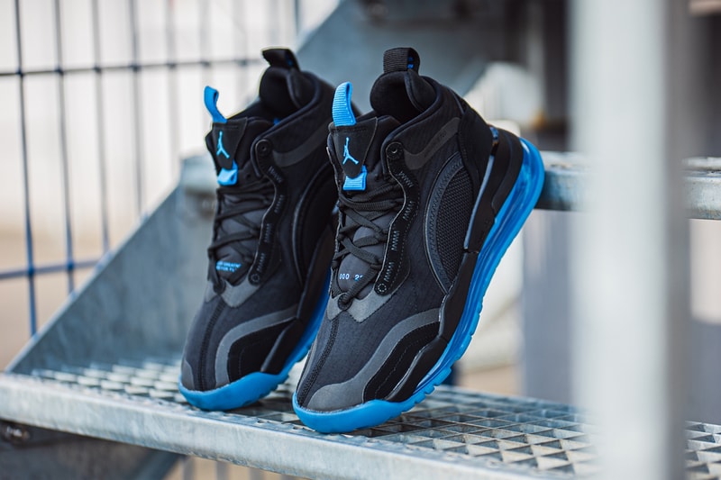 Nike Jordan Aerospace 720 "BLACK/BLUE FURY/REFLECT SILVER" Release Date Drop Information Footwear AJ720 Futuristic Basketball Sneaker