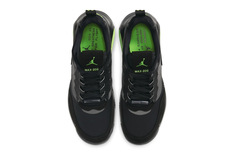 Nike Jordan Max 200 Black Electric Green CD6105 003 menswear streetwear sneakers shoes footwear trainers runners basketball jordan brand michael spring summer 2020 collection