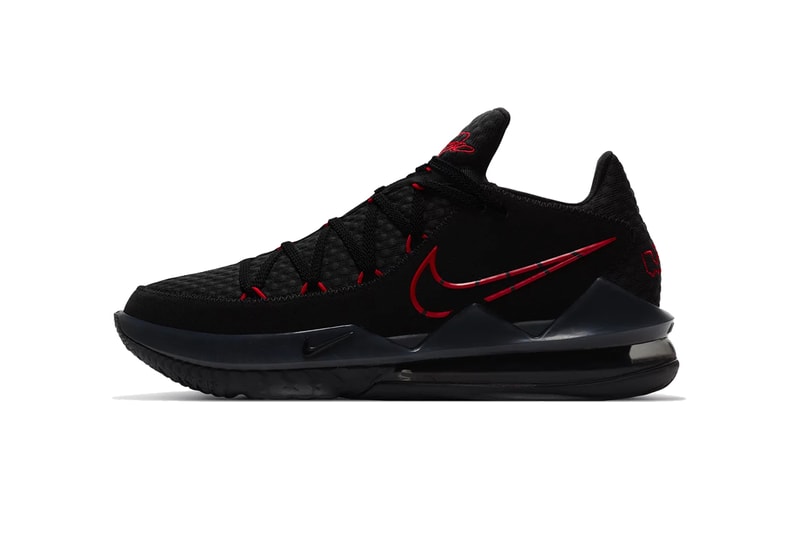 nike lebron james 17 low black university red Cd5007 001 release date info photos price