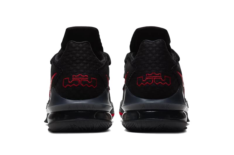 nike lebron james 17 low black university red Cd5007 001 release date info photos price