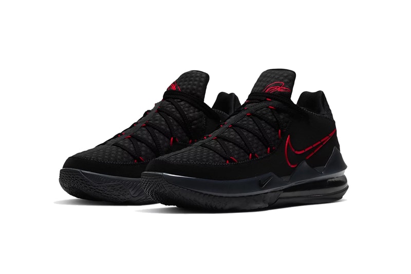 nike lebron james 17 low black university red Cd5007 001 release date info photos price