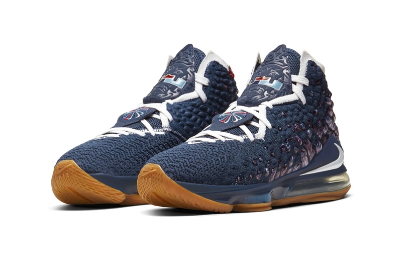 Nike LeBron 17  RED/WHITE/BLUE Release Laker Olympics American USA LeBron James LBJ King James Basketball Sports 
