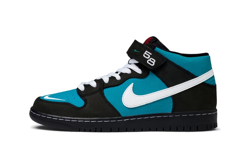 nike sb dunk mid pro black white freshwater blue aqua griffey release date info photos price CV5474 001