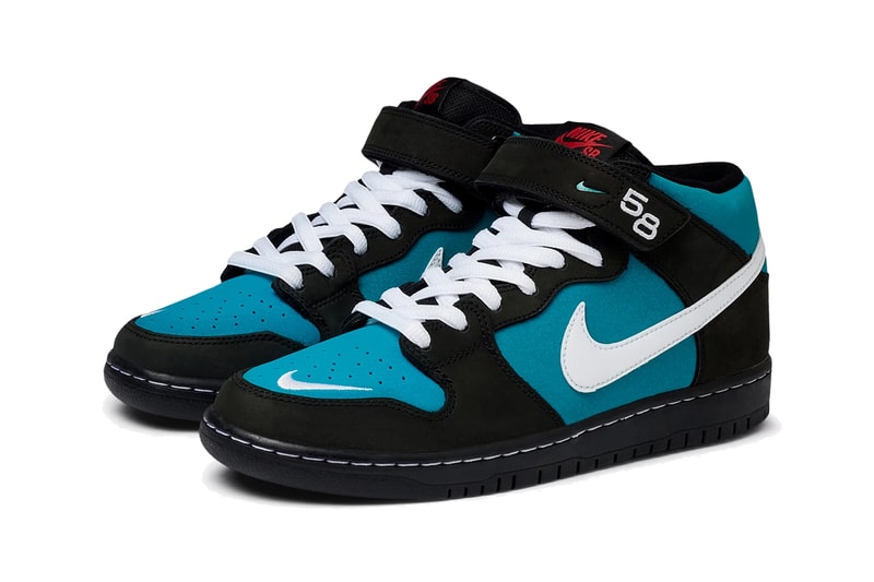 nike sb dunk mid pro black white freshwater blue aqua griffey release date info photos price CV5474 001