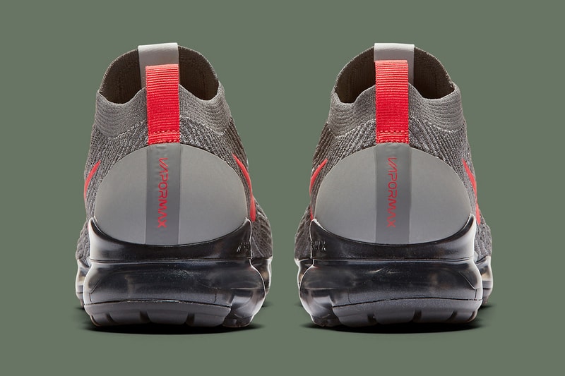 nike vapormax flyknit three olive crimson colorway footwear sneakers