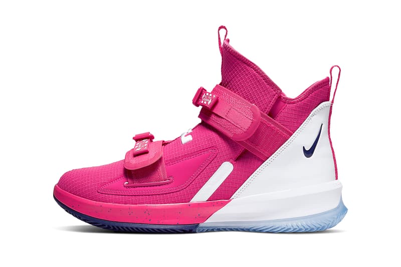 nike basketball lebron soldier 13 zoom rise kay yow vivid pink regency purple white CV1938 CV1942 600