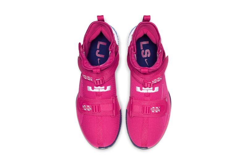 nike basketball lebron soldier 13 zoom rise kay yow vivid pink regency purple white CV1938 CV1942 600