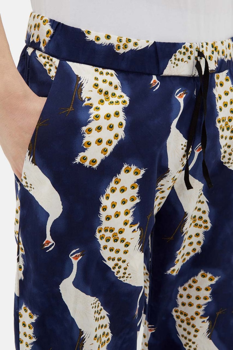 nipoaloha peacock print cotton overshirt cockerel vneck shirt poplin trousers 
