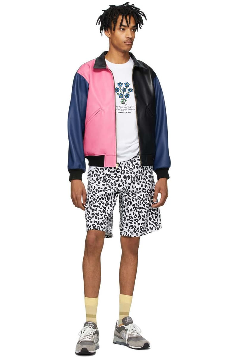 noon goons black pink colorblock jacket release blue panelled grain faux leather ss20 spring summer 2020 