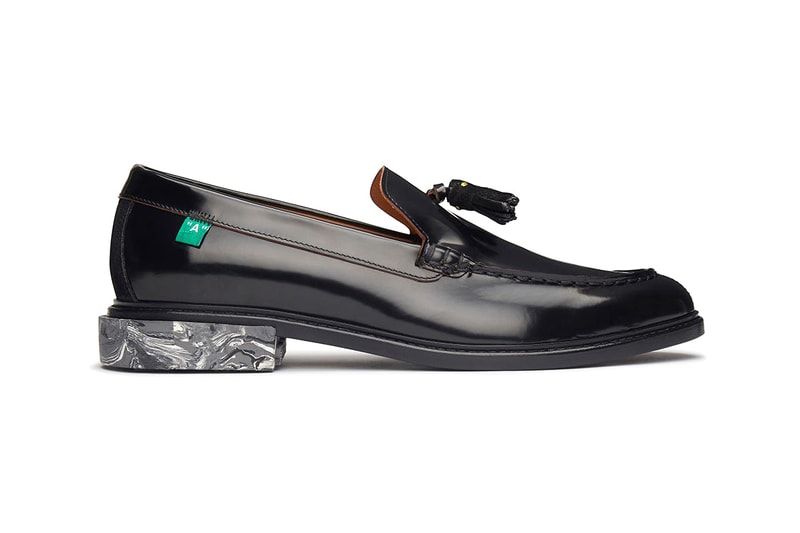 Off-White™ Tassel Loafer by Virgil Abloh Closer Look Release Information Footwear Drops Spring Summer 2020 SS20 Trends Menswear Cross Arrows Branding Marble Effect Heel Sartorial Formal Streetwear 