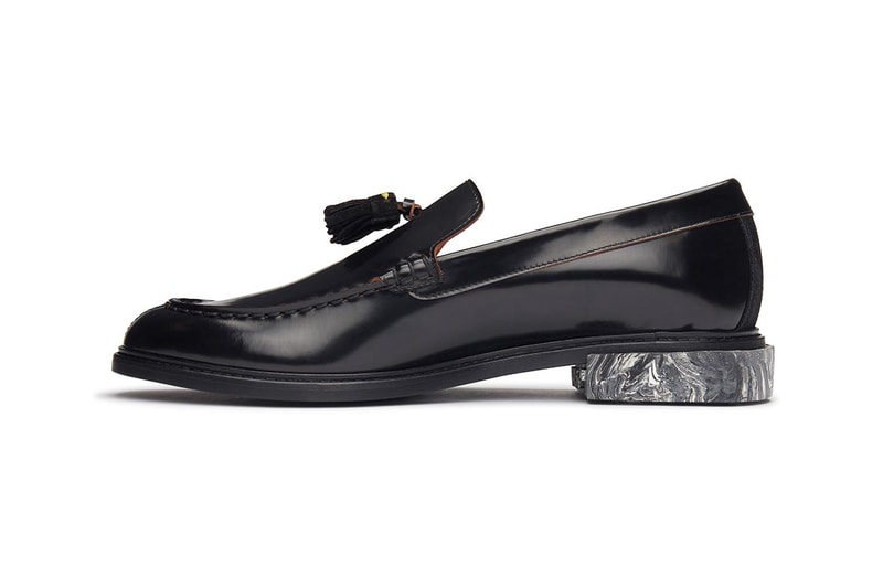 Off-White™ Tassel Loafer by Virgil Abloh Closer Look Release Information Footwear Drops Spring Summer 2020 SS20 Trends Menswear Cross Arrows Branding Marble Effect Heel Sartorial Formal Streetwear 