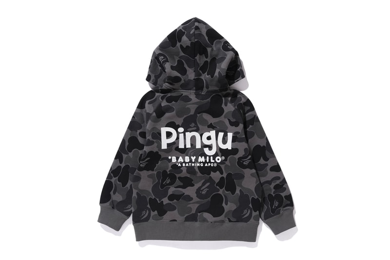 Pingu A BATHING APE Collection Release BAPE Baby Milo Hoodies Zip Up T-shirt kids