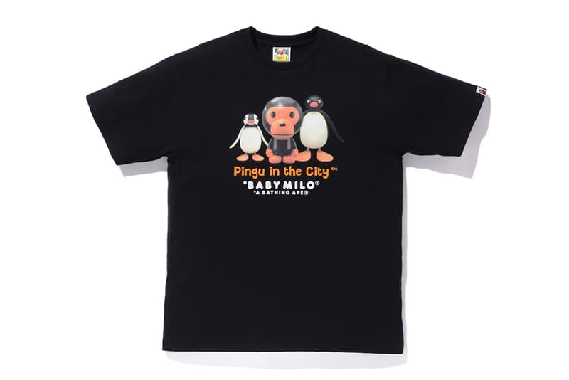 Pingu A BATHING APE Collection Release BAPE Baby Milo Hoodies Zip Up T-shirt kids