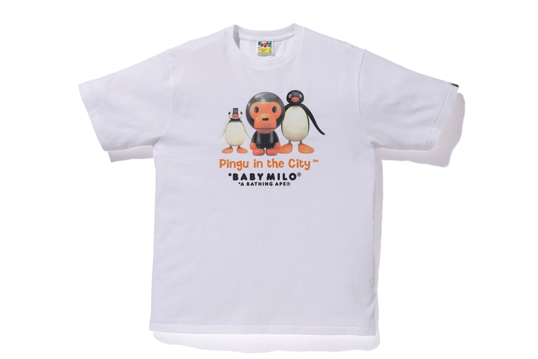 Pingu A BATHING APE Collection Release BAPE Baby Milo Hoodies Zip Up T-shirt kids