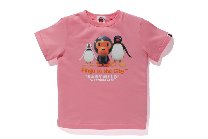 Pingu A BATHING APE Collection Release BAPE Baby Milo Hoodies Zip Up T-shirt kids