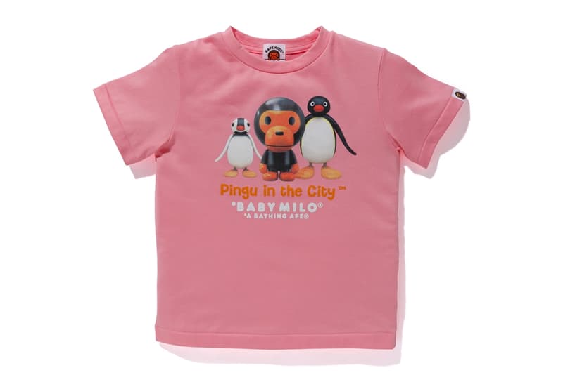 Pingu A BATHING APE Collection Release BAPE Baby Milo Hoodies Zip Up T-shirt kids