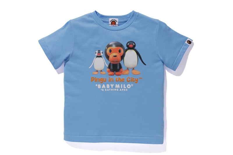 Pingu A BATHING APE Collection Release BAPE Baby Milo Hoodies Zip Up T-shirt kids