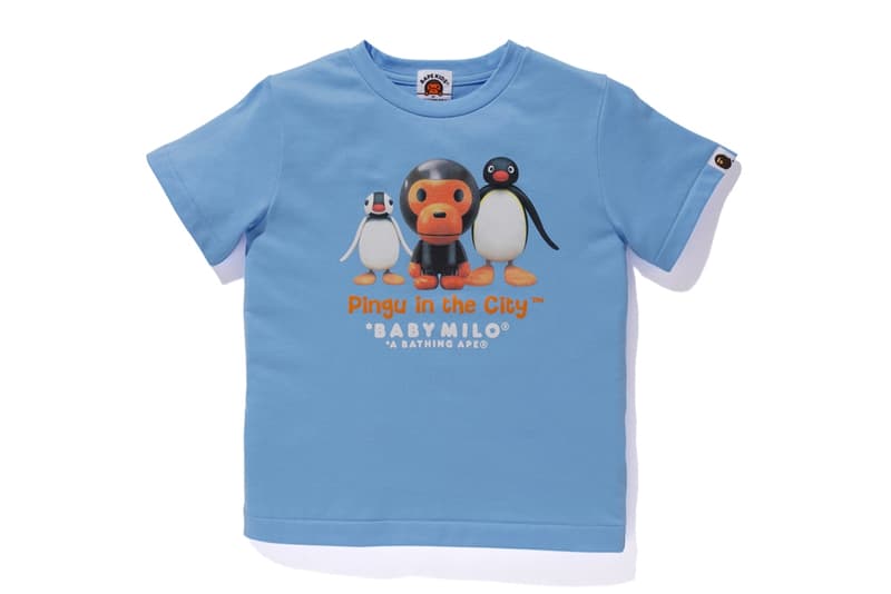 Pingu A BATHING APE Collection Release BAPE Baby Milo Hoodies Zip Up T-shirt kids