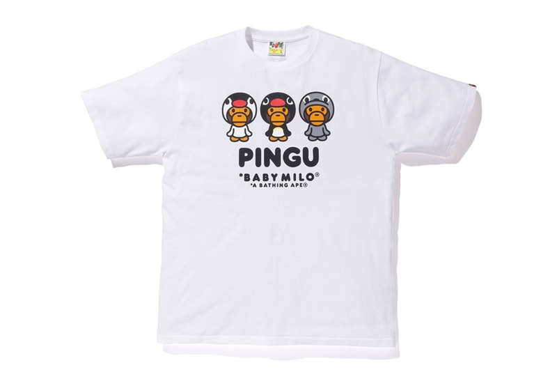 Pingu A BATHING APE Collection Release BAPE Baby Milo Hoodies Zip Up T-shirt kids
