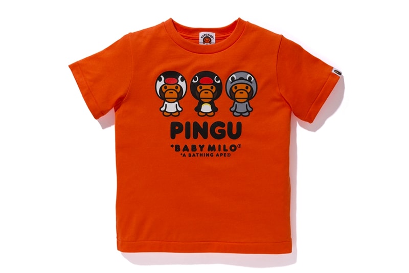 Pingu A BATHING APE Collection Release BAPE Baby Milo Hoodies Zip Up T-shirt kids
