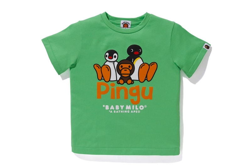 Pingu A BATHING APE Collection Release BAPE Baby Milo Hoodies Zip Up T-shirt kids