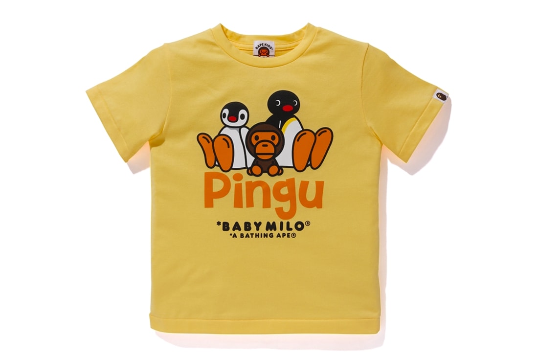 Pingu A BATHING APE Collection Release BAPE Baby Milo Hoodies Zip Up T-shirt kids