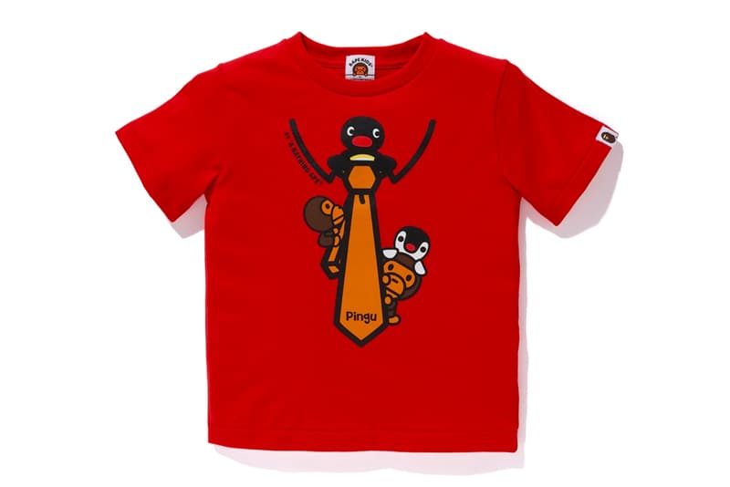 Pingu A BATHING APE Collection Release BAPE Baby Milo Hoodies Zip Up T-shirt kids
