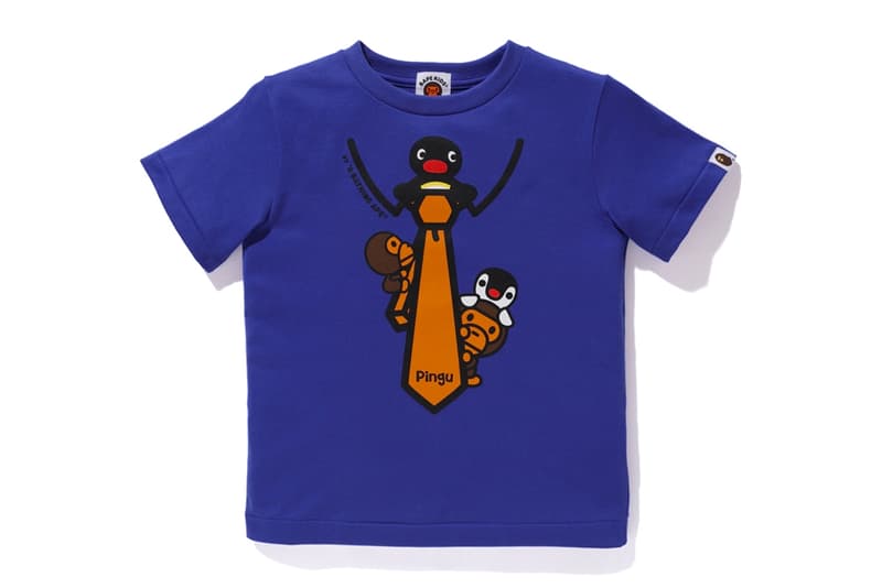 Pingu A BATHING APE Collection Release BAPE Baby Milo Hoodies Zip Up T-shirt kids