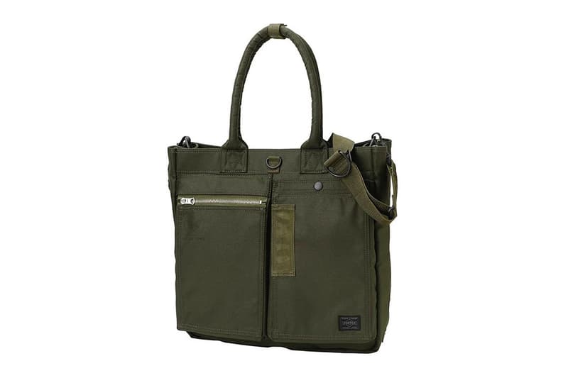 PORTER Military Grade Flying Ace Bag Capsule menswear streetwear carrying solutions mil spec functional olive japanese design shoulder pouch cross body satchel bum fanny release info price details 