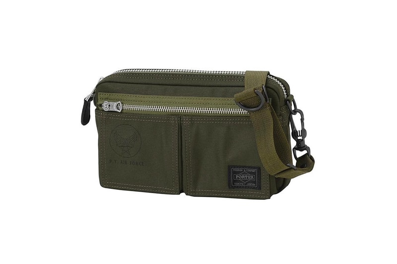 PORTER Military Grade Flying Ace Bag Capsule menswear streetwear carrying solutions mil spec functional olive japanese design shoulder pouch cross body satchel bum fanny release info price details 