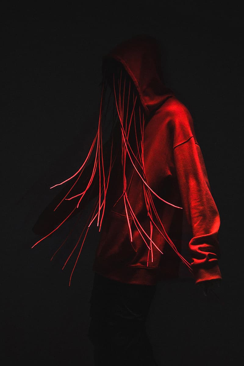 POST ARCHIVE FACTION 3.0 Hoodie Release Black Red Info Buy Price HBX LEFT