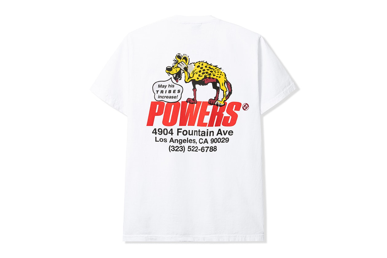 POWERS Spring 2020 lookbook Peter Sutherland supply kyle ng collection drops menswear streetwear t shirt hoodie sweaters hoodies hats caps graphics tote bags accessories