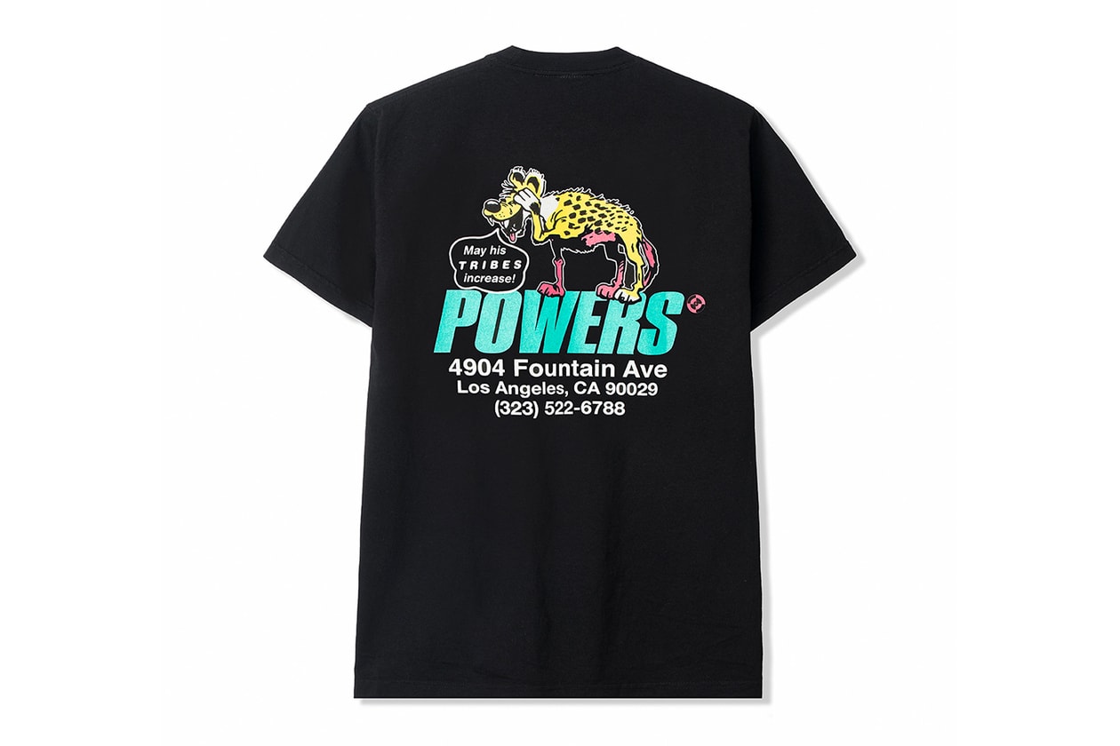 POWERS Spring 2020 lookbook Peter Sutherland supply kyle ng collection drops menswear streetwear t shirt hoodie sweaters hoodies hats caps graphics tote bags accessories