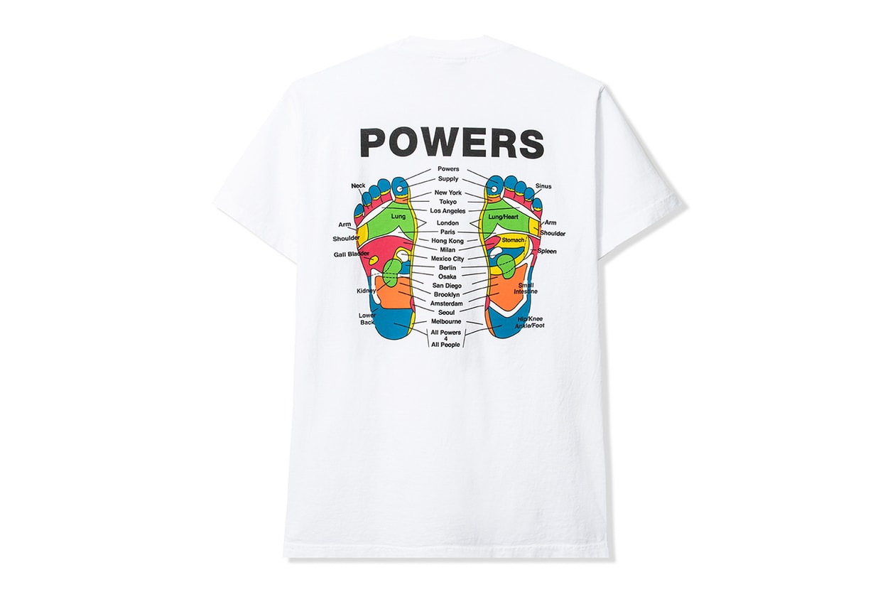 POWERS Spring 2020 lookbook Peter Sutherland supply kyle ng collection drops menswear streetwear t shirt hoodie sweaters hoodies hats caps graphics tote bags accessories