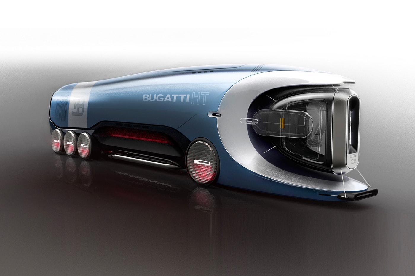 Prathyush Devadas Bugatti Hyper Truck Concept транспорт грузовые перевозки футуристический электромобиль 
