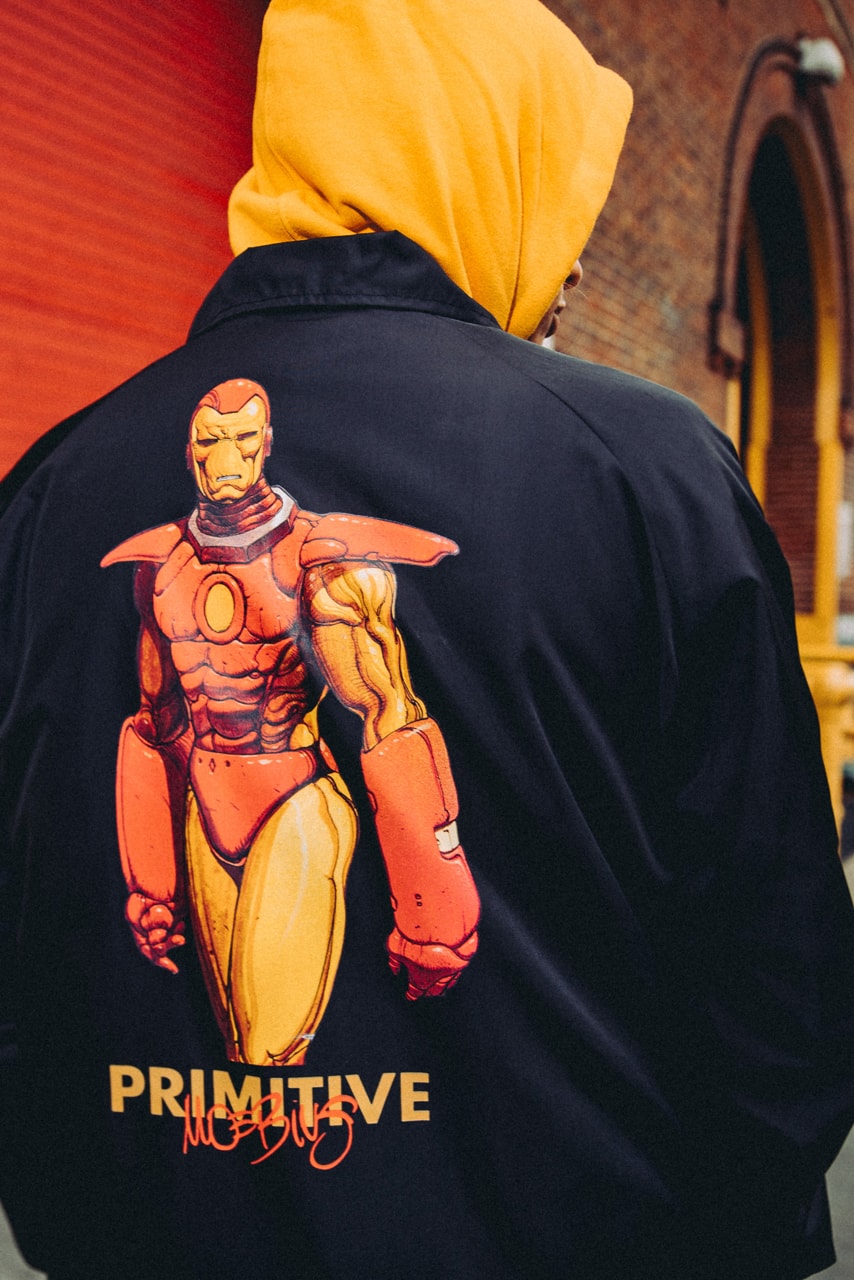 Primitive Skateboarding x Moebius, Marvel Comics spring summer 2020 ss20 collaboration artwork superheroes silver surfer iron man collection release date info buy march 27