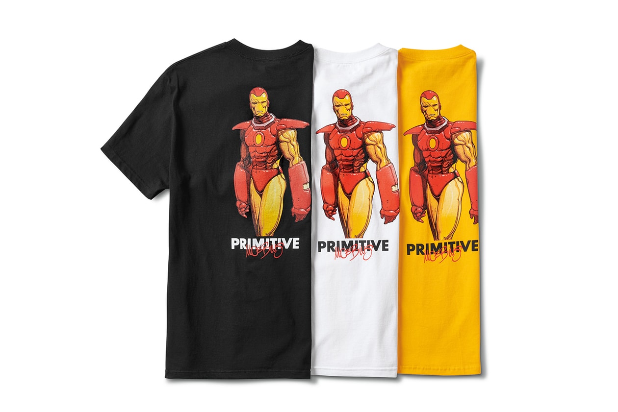 Primitive Skateboarding x Moebius, Marvel Comics spring summer 2020 ss20 collaboration artwork superheroes silver surfer iron man collection release date info buy march 27