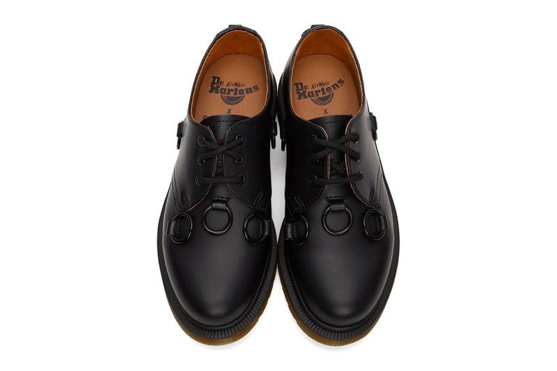 Raf Simons Dr Martens 1461 Derbys low cut dress shoes footwear kicks sartorial menswear spring summer 2020 collection designer airwair midsole technology ring punk black