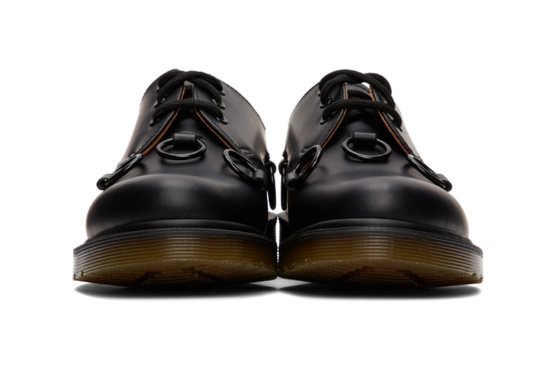Raf Simons Dr Martens 1461 Derbys low cut dress shoes footwear kicks sartorial menswear spring summer 2020 collection designer airwair midsole technology ring punk black