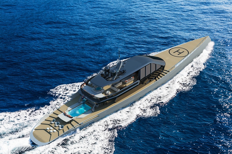 red yacht design dykstra naval architects superyacht boat yacht luxury sailing helipad swimming pool jacuzzi 