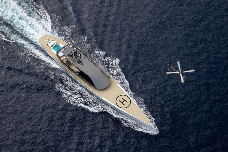 red yacht design dykstra naval architects superyacht boat yacht luxury sailing helipad swimming pool jacuzzi 