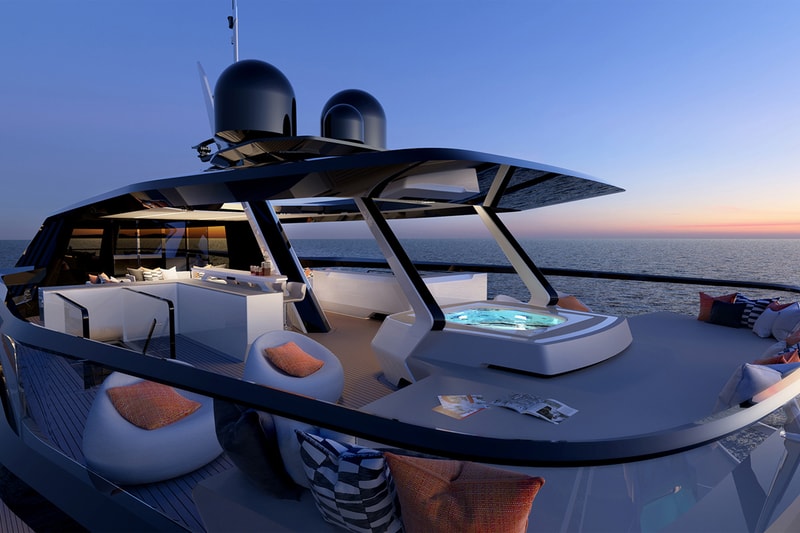 red yacht design dykstra naval architects superyacht boat yacht luxury sailing helipad swimming pool jacuzzi 